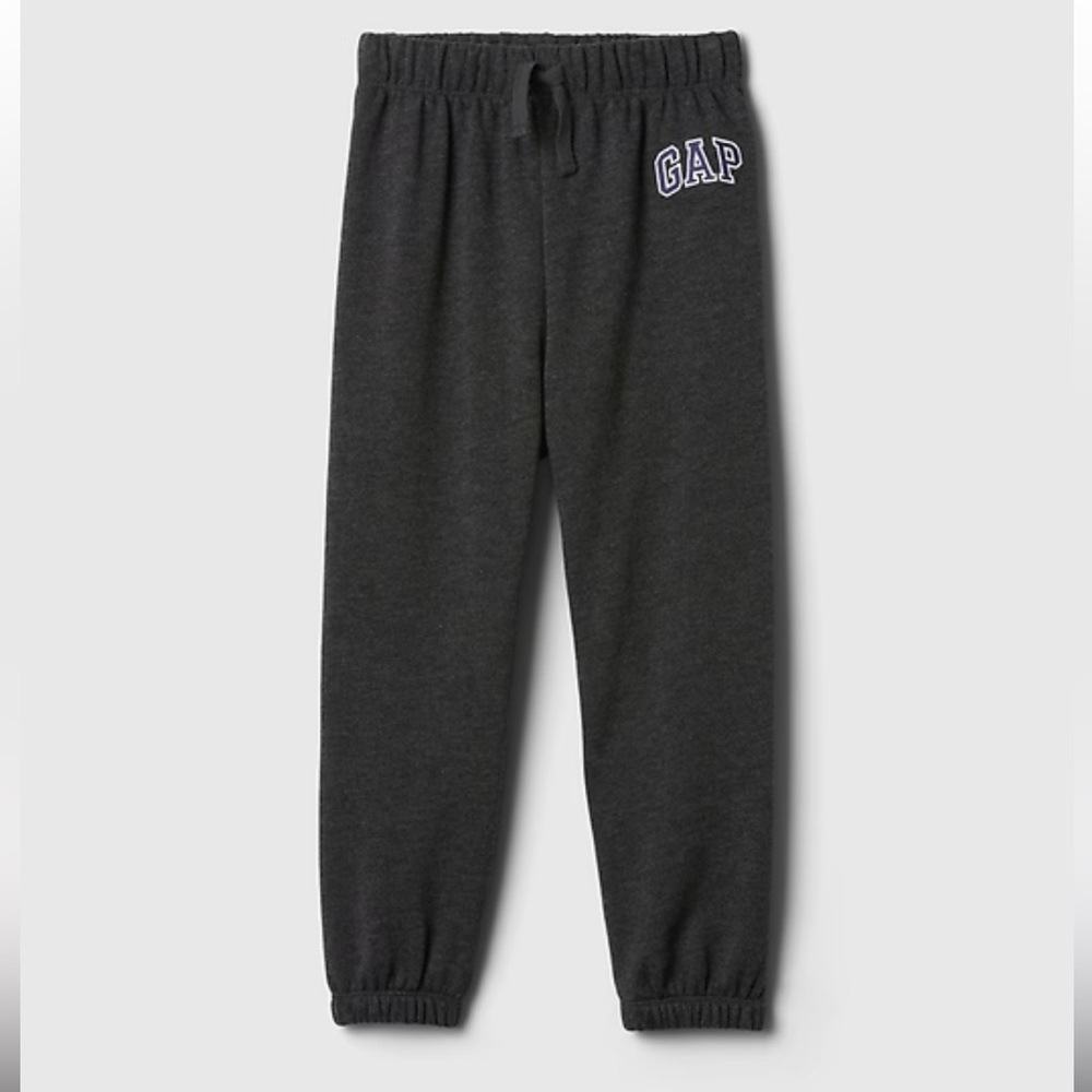GAP Boys Charcoal Gray Logo Jogger Sweatpants Size 5 Pull On